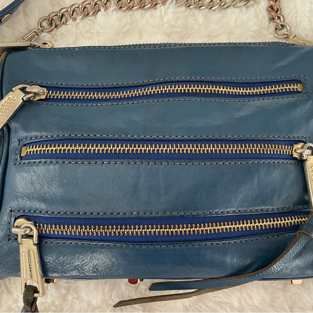 Rebecca Minkoff Blue Leather Crossbody Bag - Picture 2 of 10